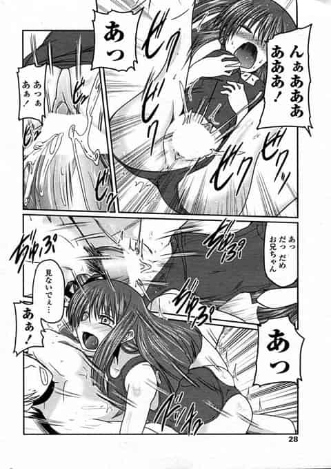 妹LOVEな兄貴がもっと兄貴LOVEな妹に風呂でスク水で襲われるwc