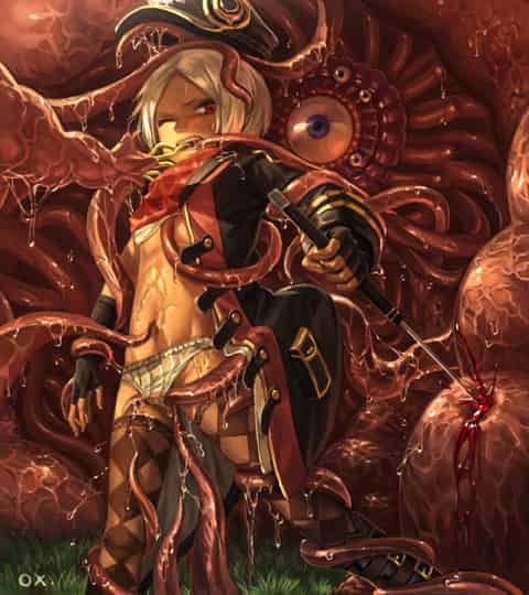 武器を失った女剣士が触手に捕まったらこうなるよね…ってエロ画像wb