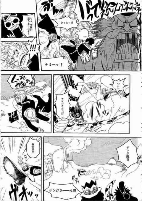 【エロ漫画】中身が入れ替わったナミとサンジは、せっかくだからとSEXをやり始める！b